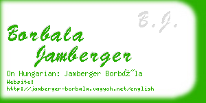 borbala jamberger business card